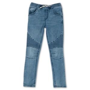 Art Class Girls Size 12 Super Skinny Jeans Elastic Waist Moto Indie‎ Embroidered